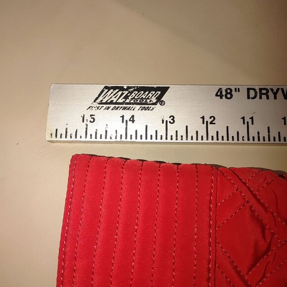 Large Vera Bradley Tall Quilted Red Tote Bag Interior Pockets Colorful Lining - Picture 9 of 13